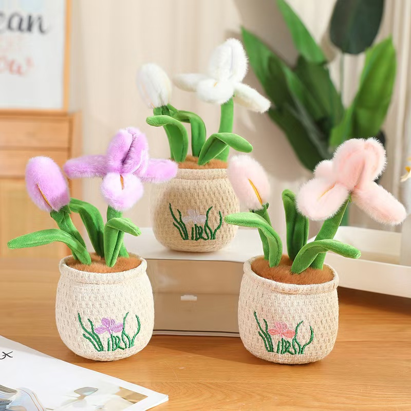 Kawaii Plush Potted Flower Toy - Orchid Phalaenopsis 评论和价格